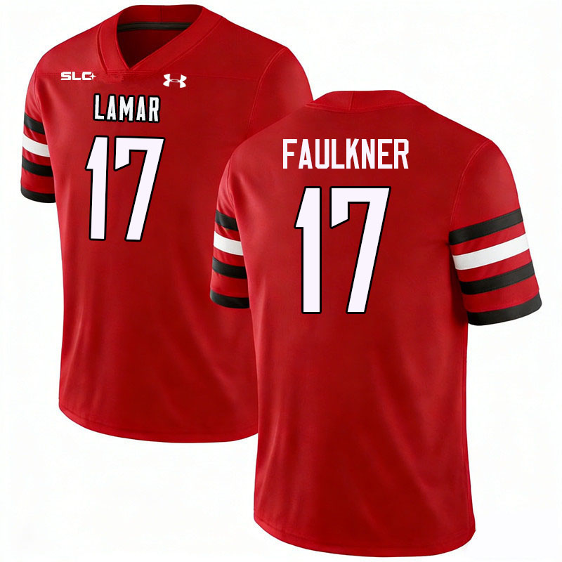 Lamar Cardinals #17 Brayden Faulkner College Football Jerseys,Uniforms-Red